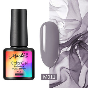 MORDDA 8 ML Gel Polish UV LED Nail Varnish For Manicure 60 Colors Gel Lacquer Semi Permanent Gel Paint Nail Art DIY Design Tools