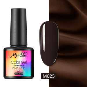 MORDDA 8 ML Gel Polish UV LED Nail Varnish For Manicure 60 Colors Gel Lacquer Semi Permanent Gel Paint Nail Art DIY Design Tools