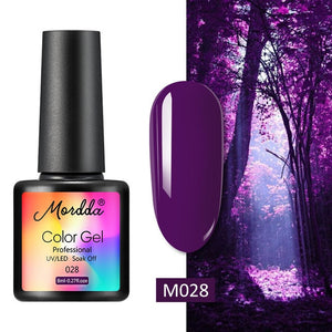 MORDDA 8 ML Gel Polish UV LED Nail Varnish For Manicure 60 Colors Gel Lacquer Semi Permanent Gel Paint Nail Art DIY Design Tools
