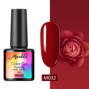 MORDDA 8 ML Gel Polish UV LED Nail Varnish For Manicure 60 Colors Gel Lacquer Semi Permanent Gel Paint Nail Art DIY Design Tools